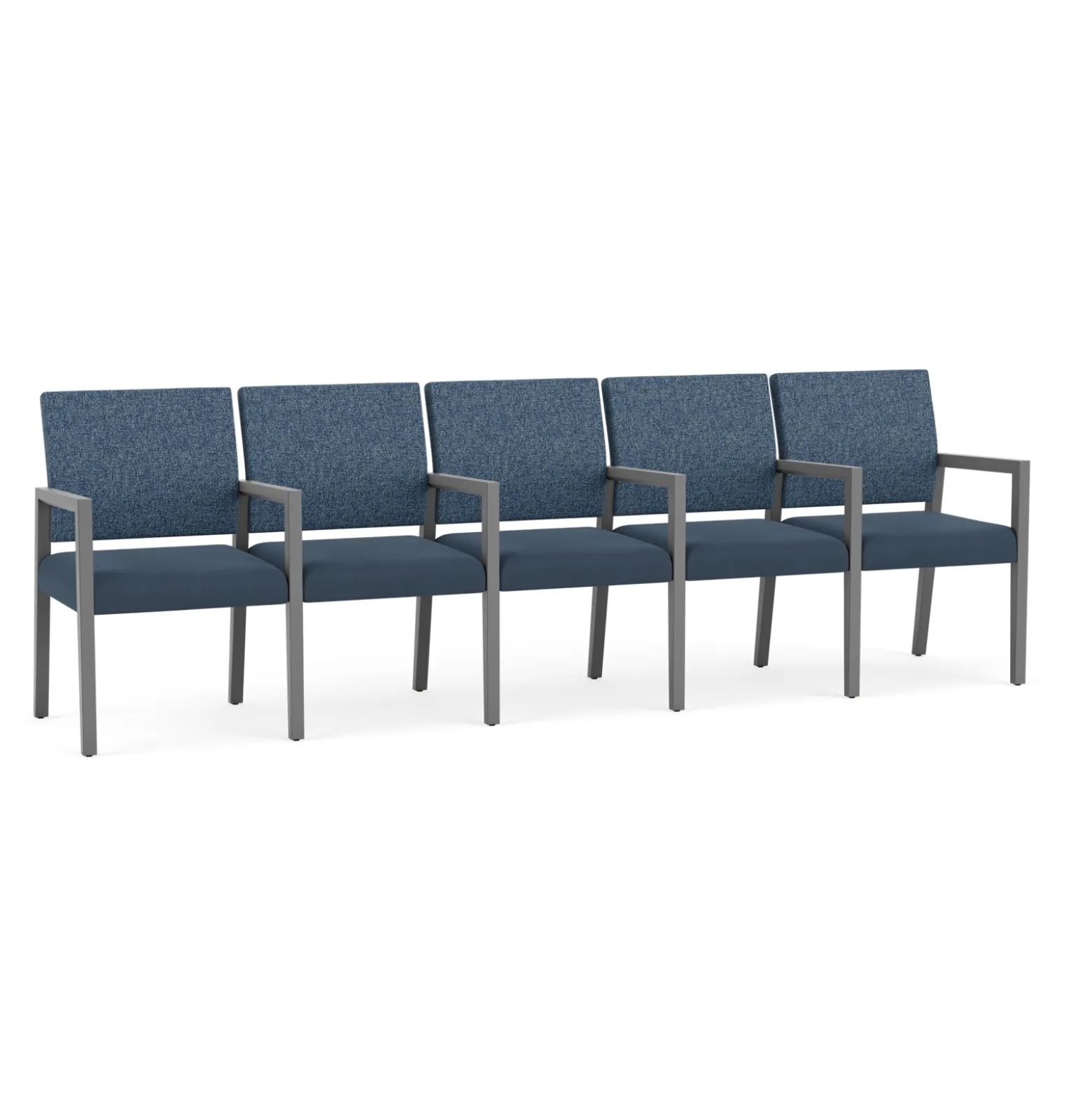 Hampton Five Seat Sofa with Center Arms in Standard Upholstery