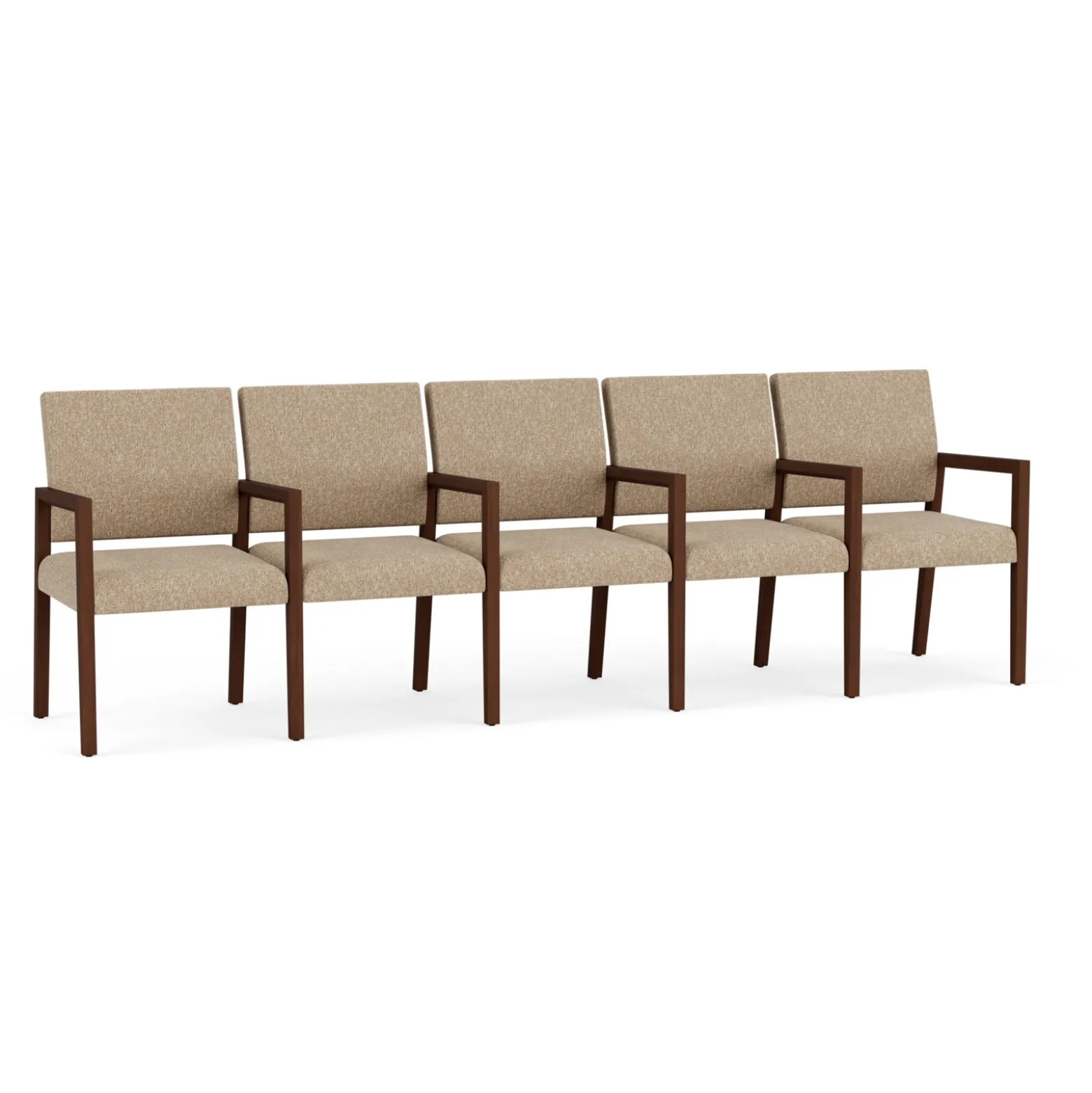 Hampton Five Seat Sofa with Center Arms in Standard Upholstery