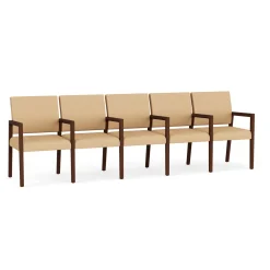 Hampton Five Seat Sofa with Center Arms in Standard Upholstery