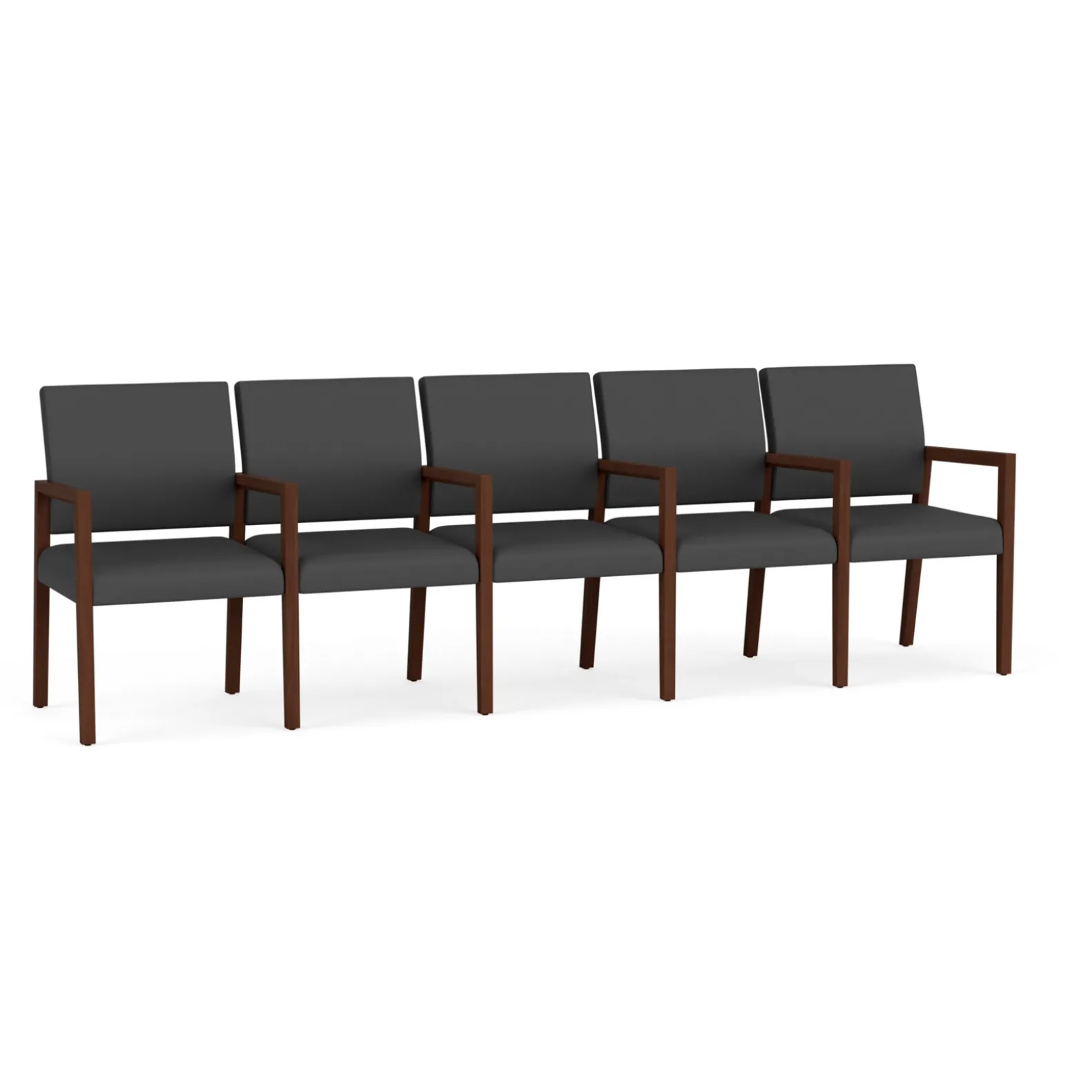 Hampton Five Seat Sofa with Center Arms in Standard Upholstery