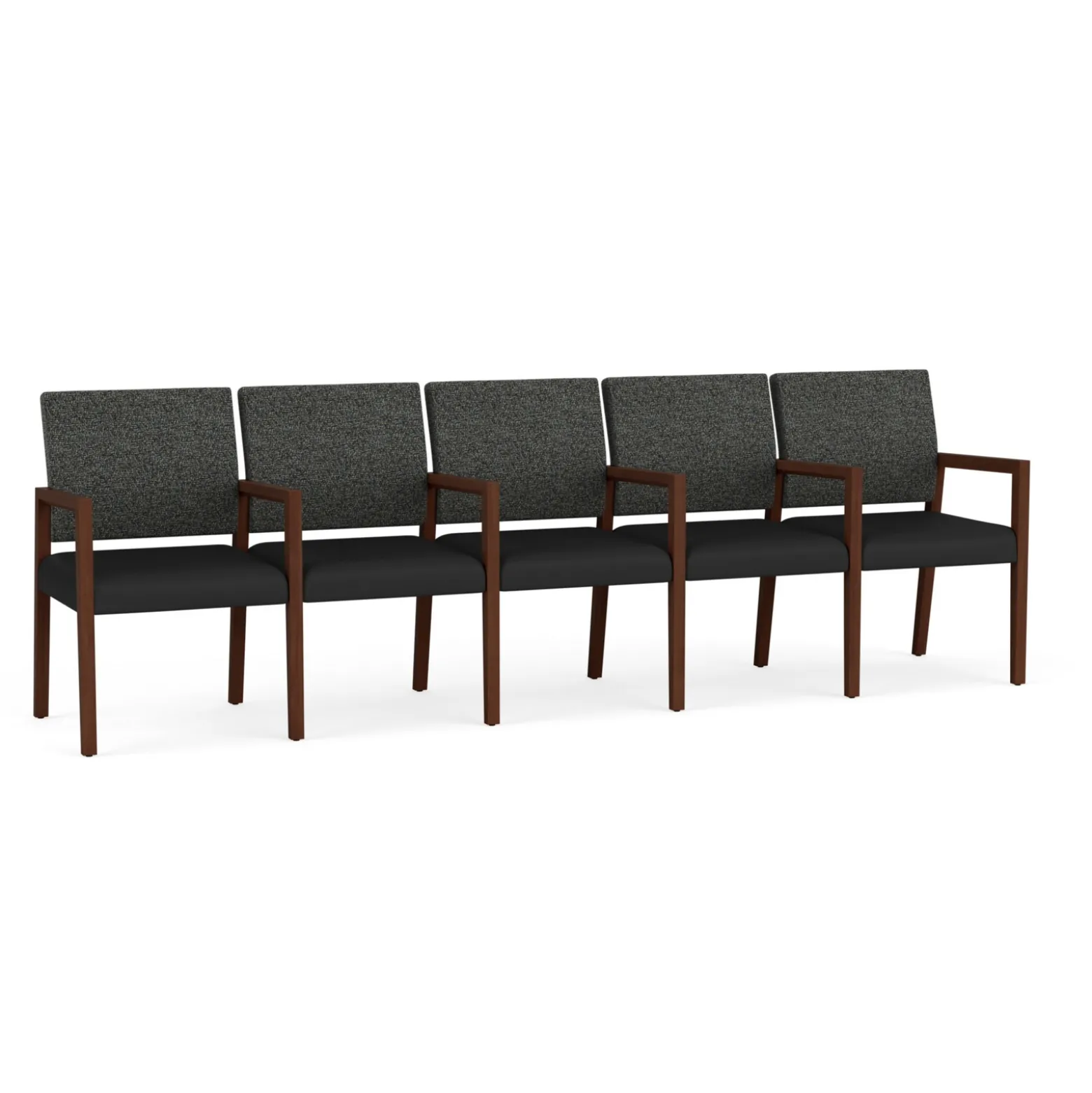 Hampton Five Seat Sofa with Center Arms in Standard Upholstery