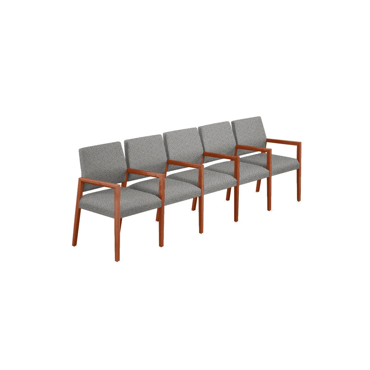 Hampton Five Seat Sofa with Center Arms in Standard Upholstery