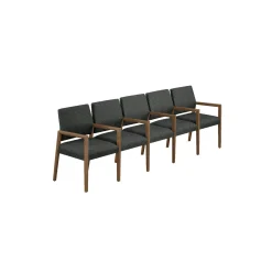 Hampton Five Seat Sofa with Center Arms in Standard Upholstery
