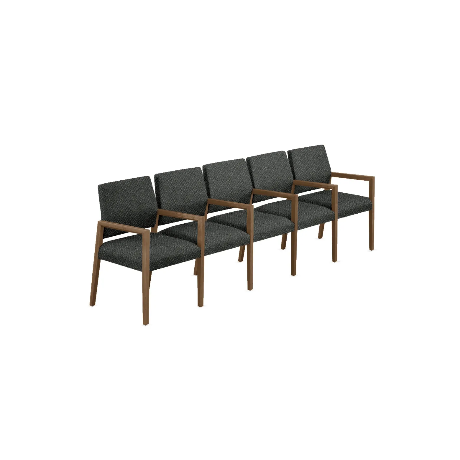 Hampton Five Seat Sofa with Center Arms in Standard Upholstery