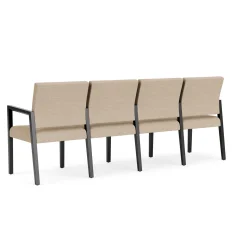 Hampton Four Seat Sofa with Center Arms in Designer Upholstery