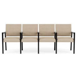 Hampton Four Seat Sofa with Center Arms in Designer Upholstery