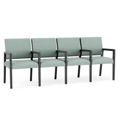 Hampton Four Seat Sofa with Center Arms in Designer Upholstery