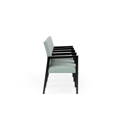 Hampton Four Seat Sofa with Center Arms in Designer Upholstery