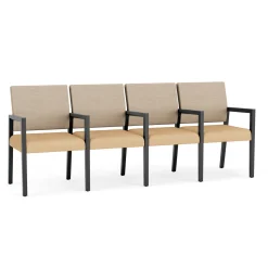 Hampton Four Seat Sofa with Center Arms in Designer Upholstery