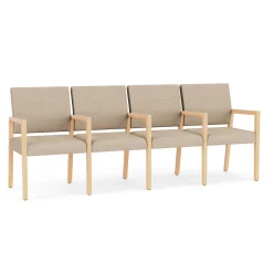 Hampton Four Seat Sofa with Center Arms in Designer Upholstery