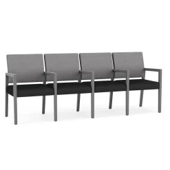 Hampton Four Seat Sofa with Center Arms in Designer Upholstery