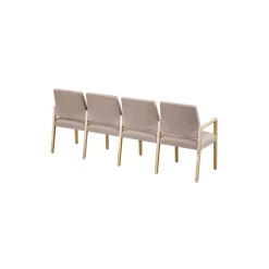 Hampton Four Seat Sofa with Center Arms in Standard Upholstery