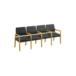Hampton Four Seat Sofa with Center Arms in Standard Upholstery