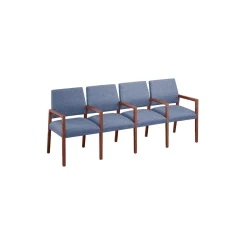 Hampton Four Seat Sofa with Center Arms in Standard Upholstery