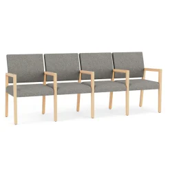 Hampton Four Seat Sofa with Center Arms in Standard Upholstery