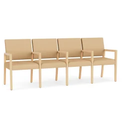 Hampton Four Seat Sofa with Center Arms in Standard Upholstery