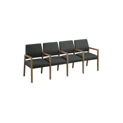 Hampton Four Seat Sofa with Center Arms in Standard Upholstery