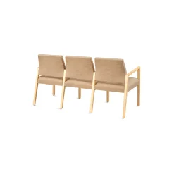Hampton Three Seat Sofa with Center Arms in Standard Upholstery