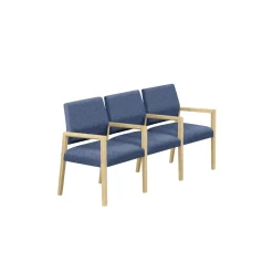 Hampton Three Seat Sofa with Center Arms in Standard Upholstery