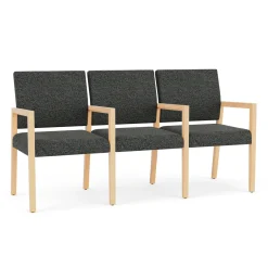 Hampton Three Seat Sofa with Center Arms in Standard Upholstery