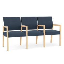 Hampton Three Seat Sofa with Center Arms in Standard Upholstery