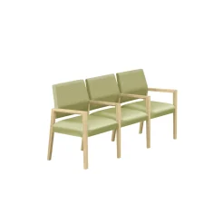 Hampton Three Seat Sofa with Center Arms in Designer Upholstery