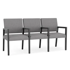 Hampton Three Seat Sofa with Center Arms in Designer Upholstery