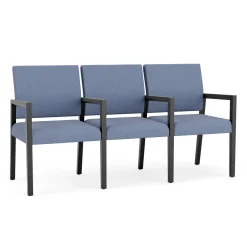 Hampton Three Seat Sofa with Center Arms in Designer Upholstery