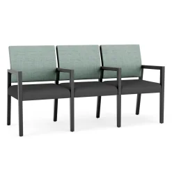 Hampton Three Seat Sofa with Center Arms in Designer Upholstery
