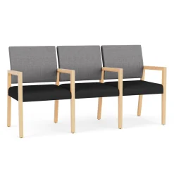 Hampton Three Seat Sofa with Center Arms in Designer Upholstery