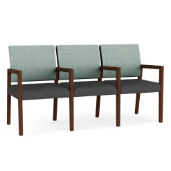 Hampton Three Seat Sofa with Center Arms in Designer Upholstery