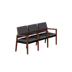 Hampton Three Seat Sofa with Center Arms in Designer Upholstery