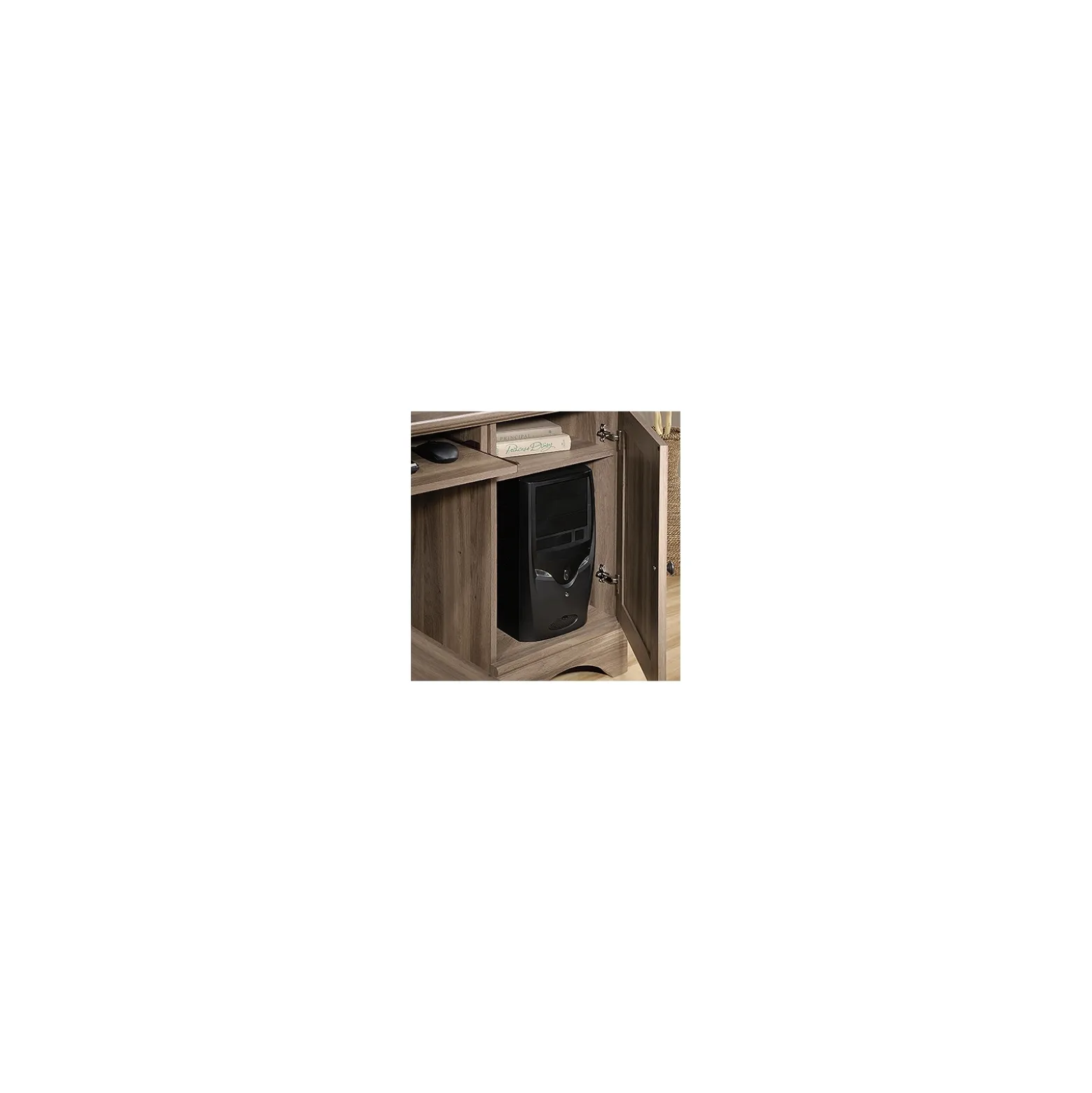 Harbor View Corner L-Desk with Reversible Storage 66"W x 22"D