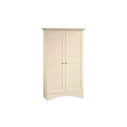 Harbor View Four Shelf Storage Cabinet with Louvered Doors
