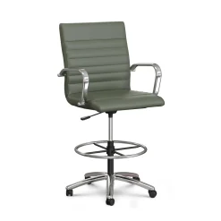 Harper Faux Leather Mid-Back Stool