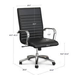 Harper Faux Leather Mid-Back Office Chair