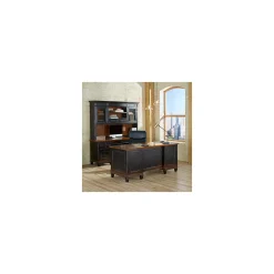 Hartford Double Pedestal Credenza and Hutch - 70.5"W