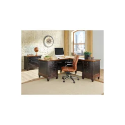 Hartford L-Shaped Desk with Right Return and Lateral File Set