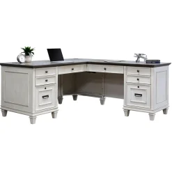 Hartford L-Shaped Desk with Right Return and Hutch