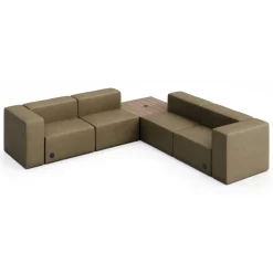 Haven 4 Person Corner Sofa with Table and Power