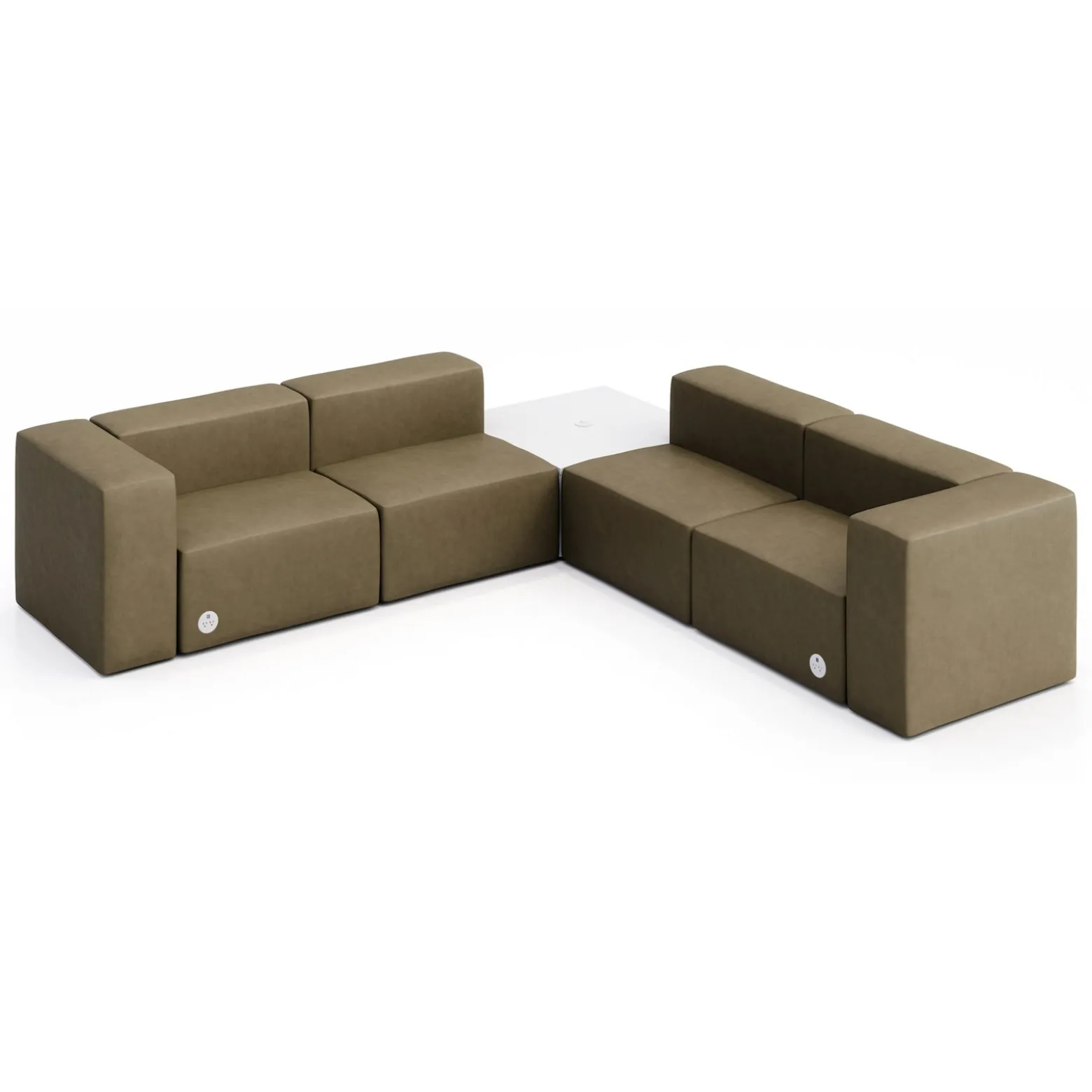 Haven 4 Person Corner Sofa with Table and Power