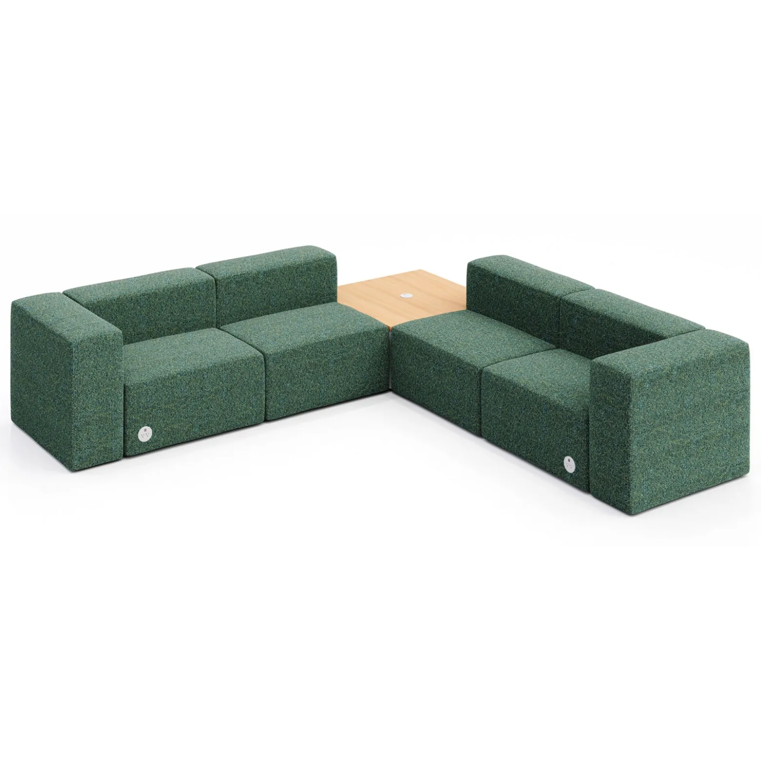 Haven 4 Person Corner Sofa with Table and Power