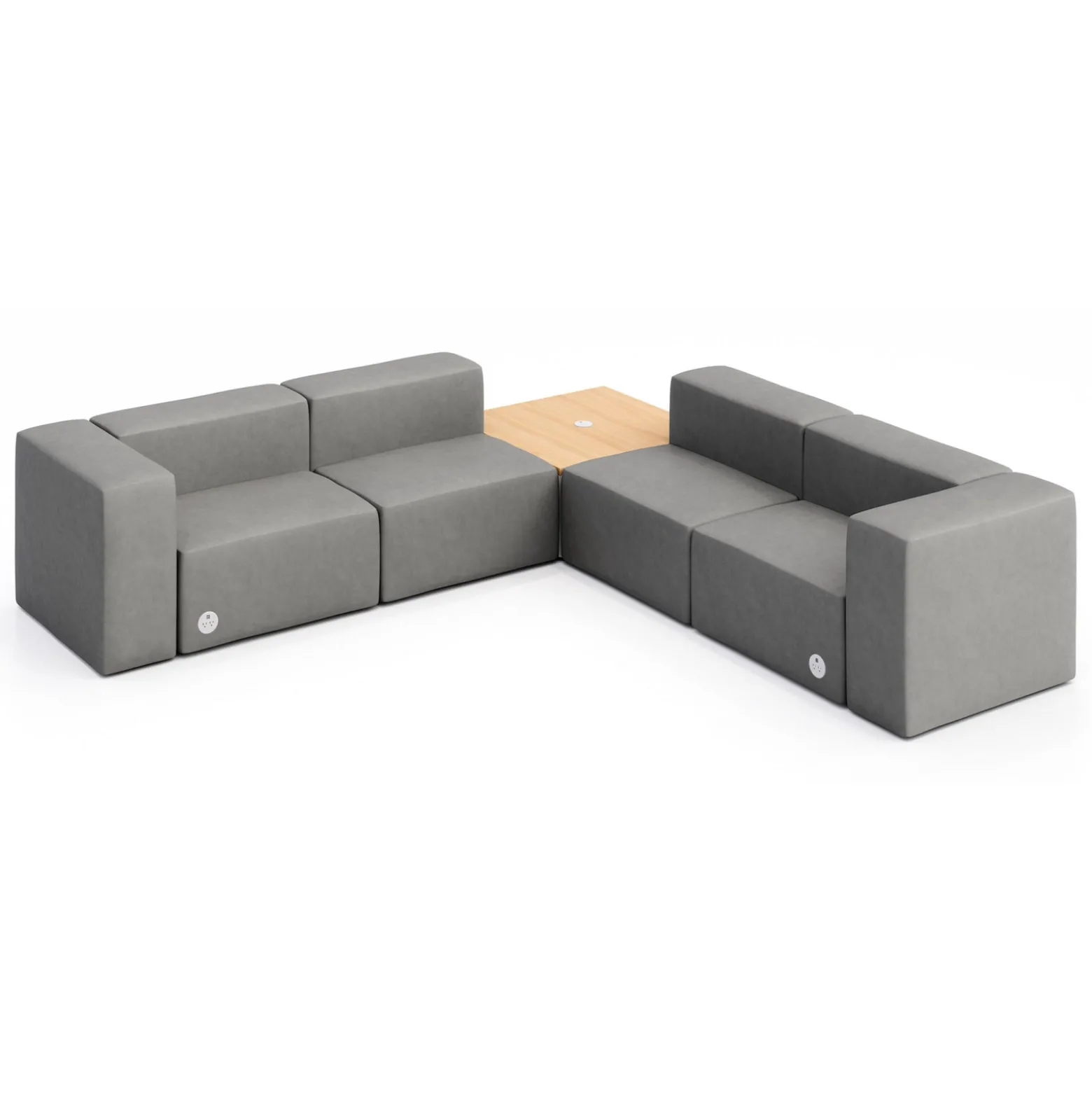 Haven 4 Person Corner Sofa with Table and Power