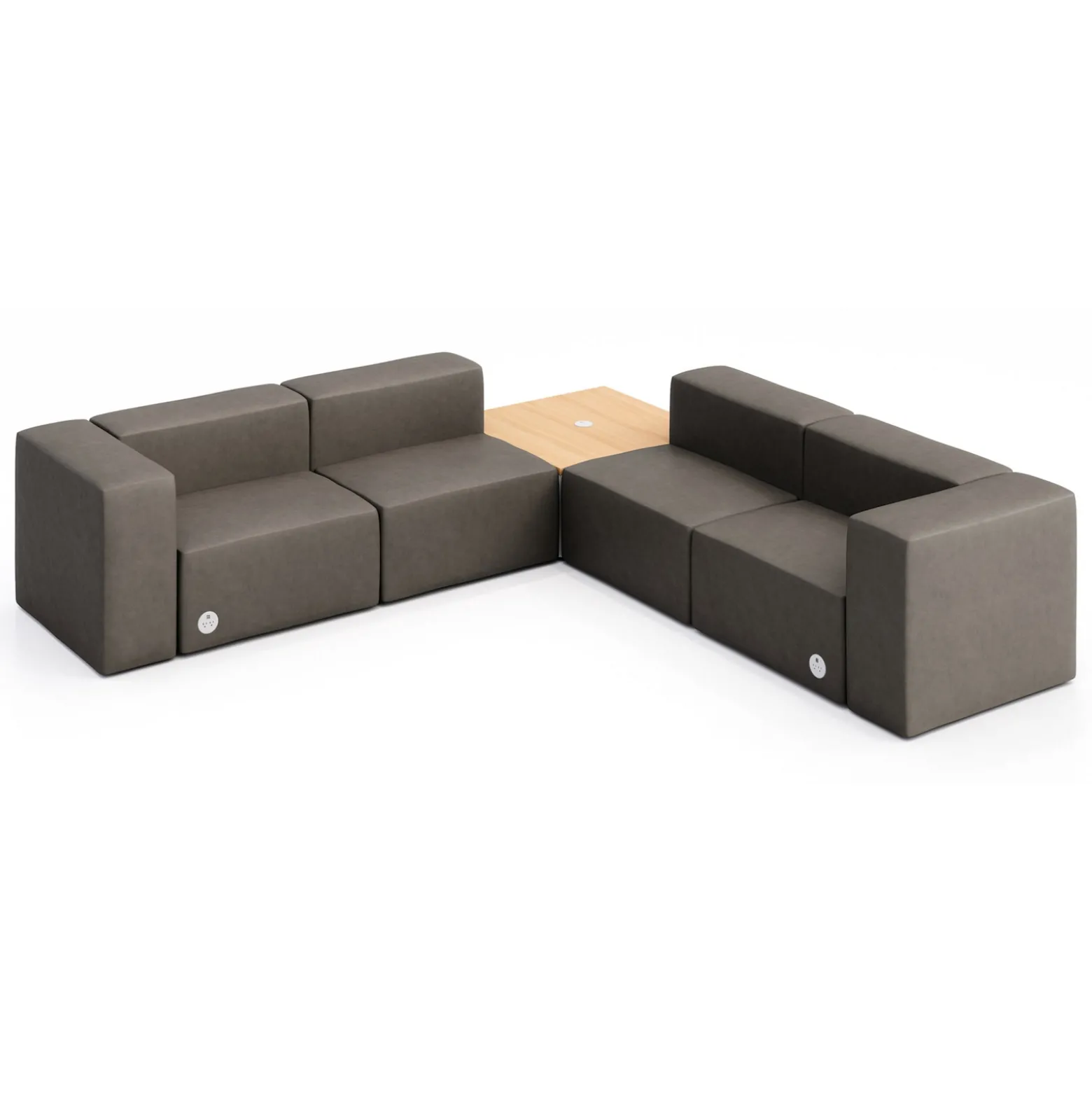 Haven 4 Person Corner Sofa with Table and Power