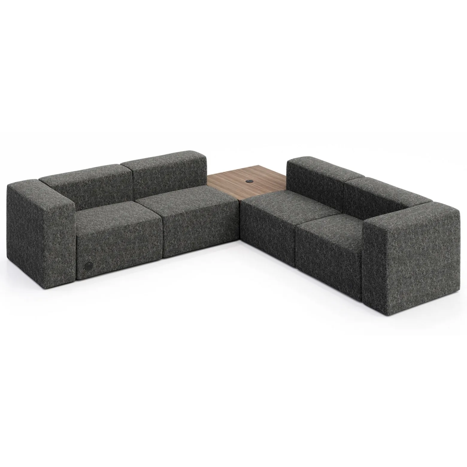 Haven 4 Person Corner Sofa with Table and Power