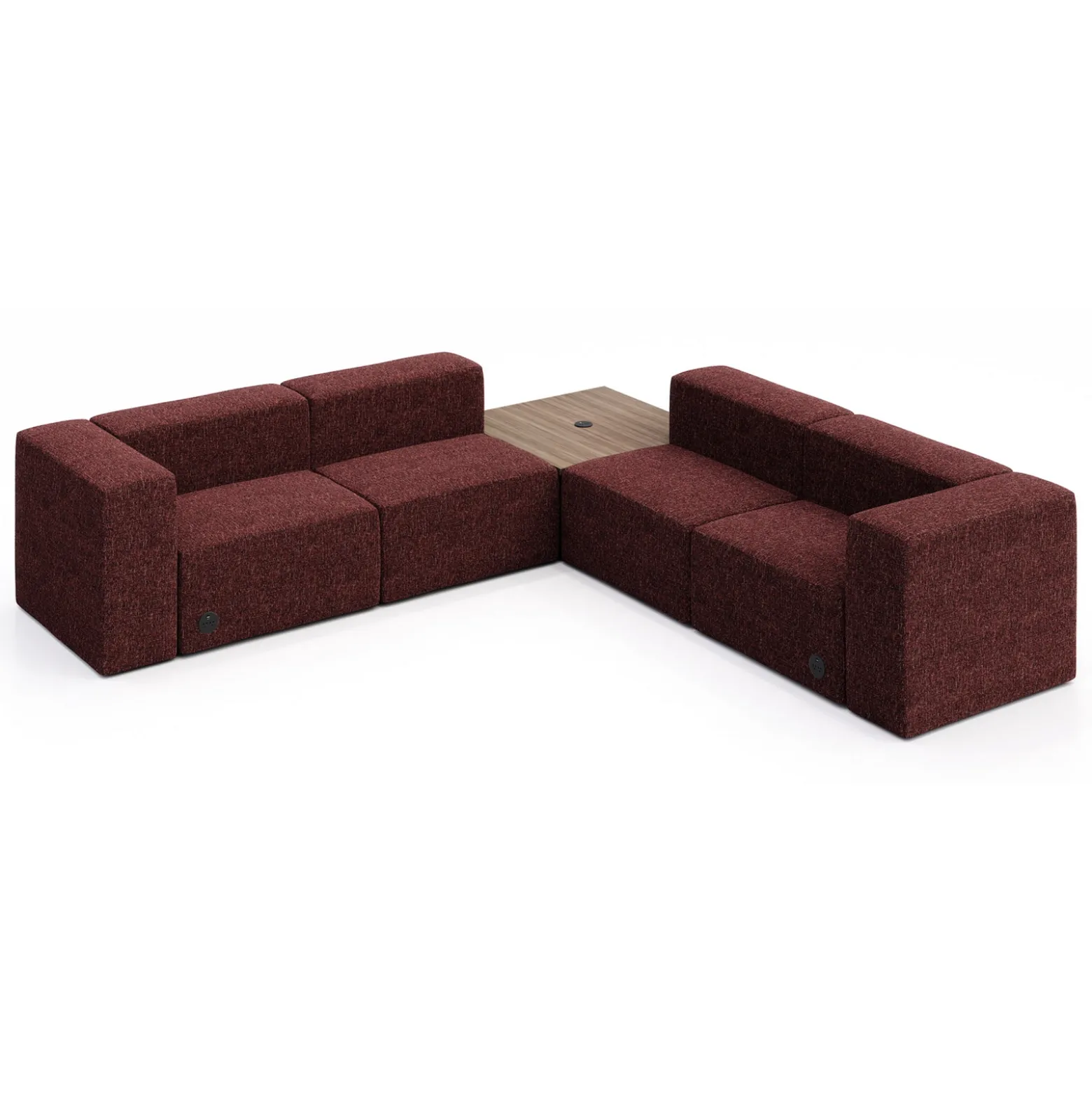 Haven 4 Person Corner Sofa with Table and Power