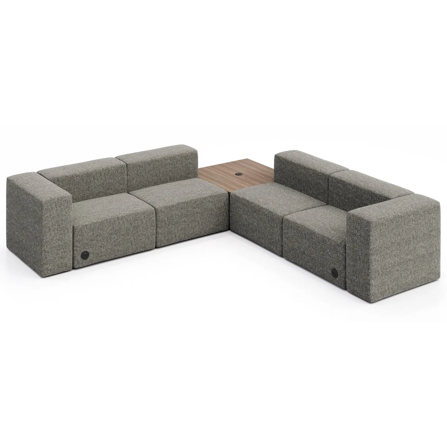 Haven 4 Person Corner Sofa with Table and Power