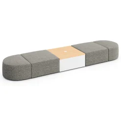 Haven 4 Person Modular Sofa with Table and Power