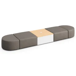 Haven 4 Person Modular Sofa with Table and Power