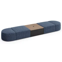 Haven 4 Person Modular Sofa with Table and Power
